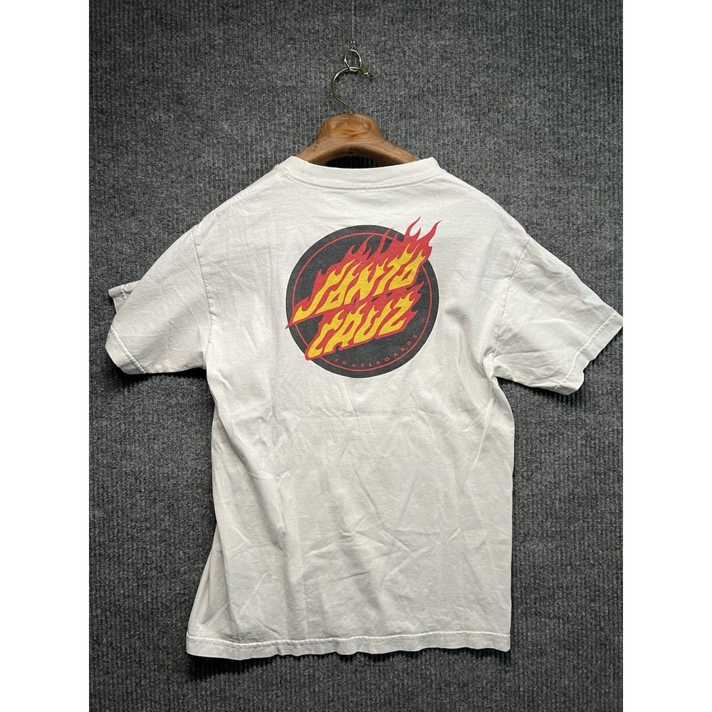 Santa Cruz‎ Skateboard Graphic T Shirt White Cut Size Tag S/M Y2K - Picture 4 of 7